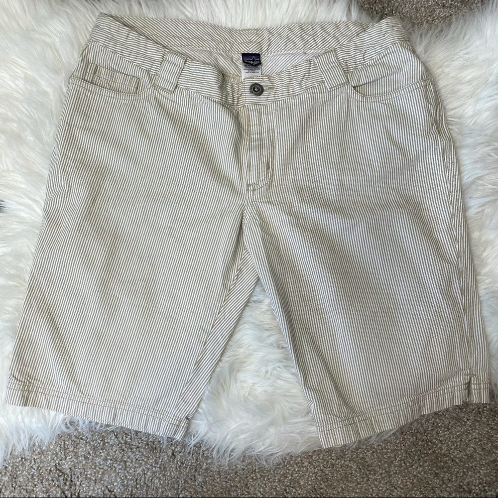 Patagonia Seer Sucker Stripe Organic Bermuda Short Size 10